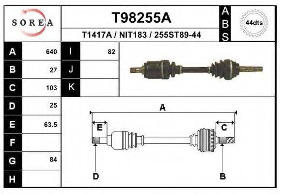 Приводной вал T98255A EAI