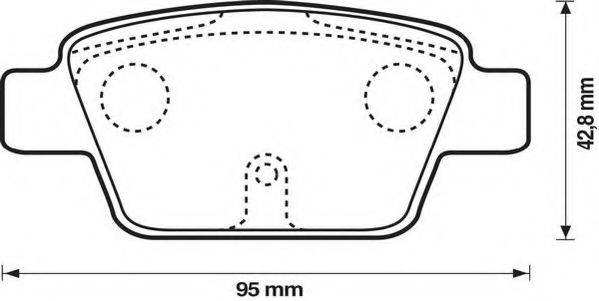 Комплект тормозных колодок, дисковый тормоз 573105S STOP
