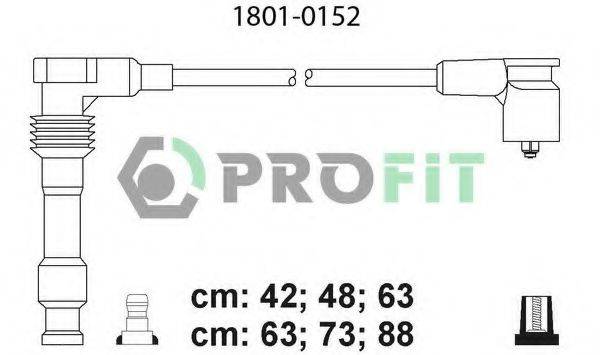 Комплект проводов зажигания 1801-0152 PROFIT