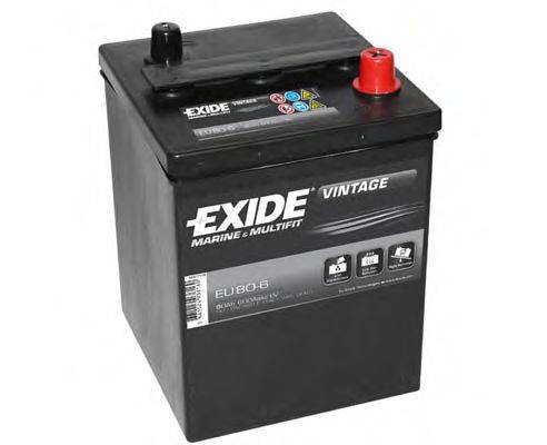 Стартерная аккумуляторная батарея EU80-6 EXIDE