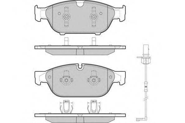 Комплект тормозных колодок, дисковый тормоз 12-1476 E.T.F.