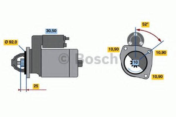 Стартер 0 986 017 510 BOSCH