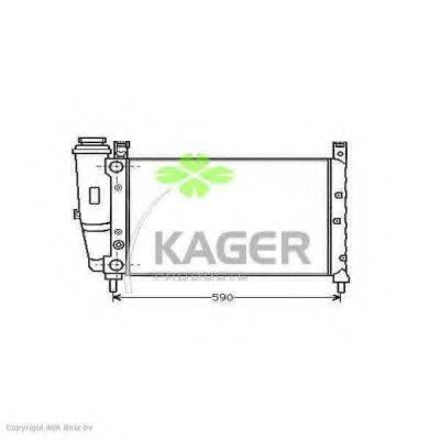 Радиатор, охлаждение двигателя 31-0398 KAGER