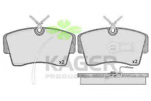 Комплект тормозных колодок 35-0277 KAGER