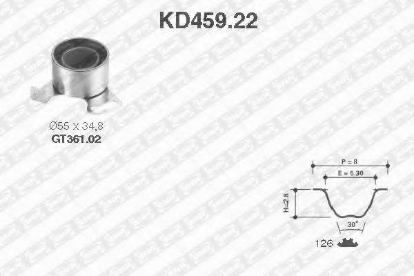 Комплект ремня ГРМ KD459.22 SNR