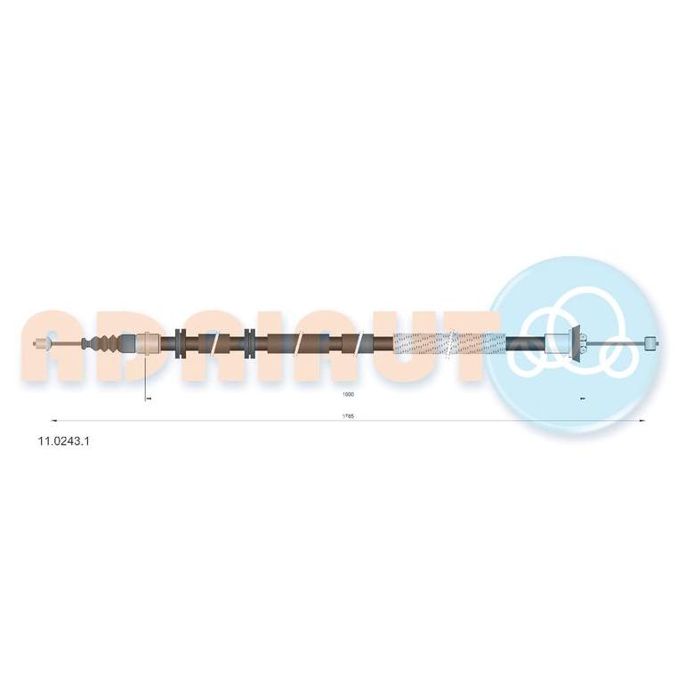 Трос ручного тормоза Bravo II 11.0243.1 ADRIAUTO