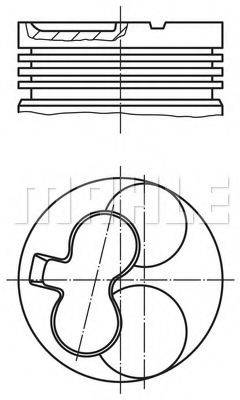 Поршень 012 34 01 MAHLE ORIGINAL