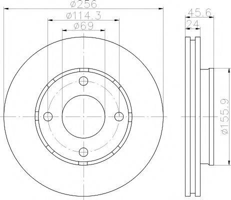 Тормозной диск 8DD 355 111-501 HELLA PAGID