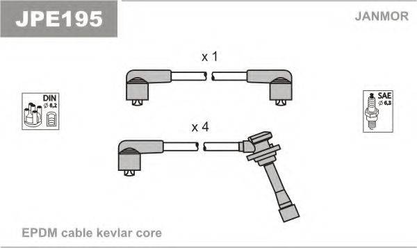 Комплект проводов зажигания JPE195 JANMOR