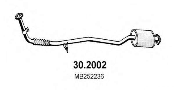 Предглушитель выхлопных газов 30.2002 ASSO