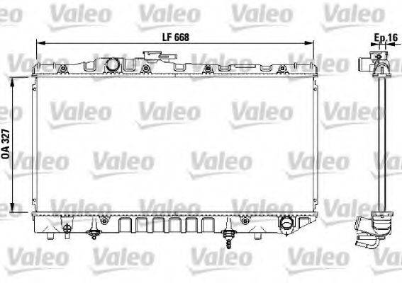 Радиатор, охлаждение двигателя 731114 VALEO