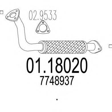 Труба выхлопного газа 01.18020 MTS