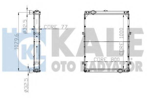 Теплообменник 132500 KALE OTO RADYATOR