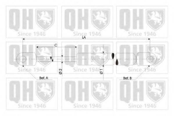 Газовая пружина, капот QTS840307 QUINTON HAZELL