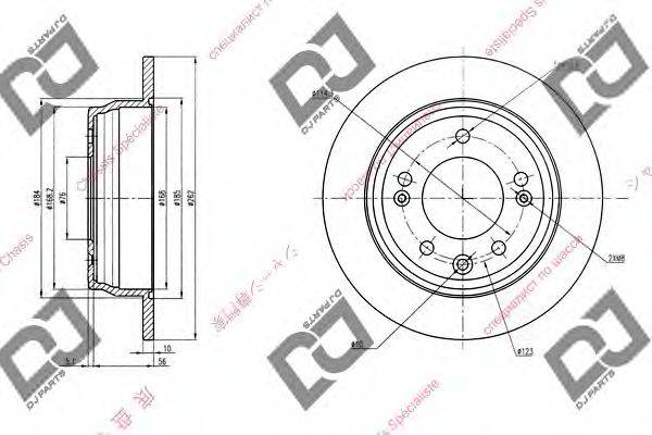 Тормозной диск BD1359 DJ PARTS