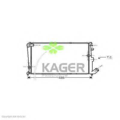 Радиатор, охлаждение двигателя 31-3589 KAGER