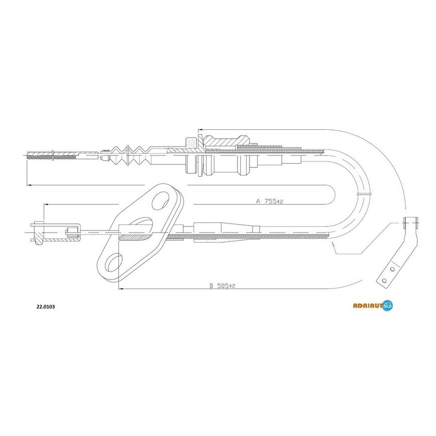 Тросик сцепления Adriauto 22.0103 ADRIAUTO