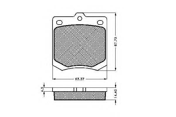 Комплект тормозных колодок, дисковый тормоз MDB1032 MINTEX