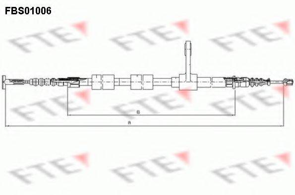 Трос, стояночная тормозная система FBS01006 FTE