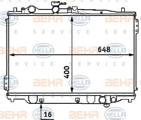 Радиатор, охлаждение двигателя 8MK 376 707-421 HELLA