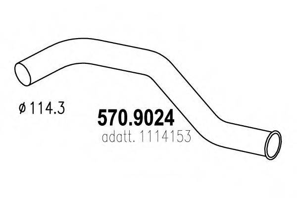 Труба выхлопного газа 570.9024 ASSO