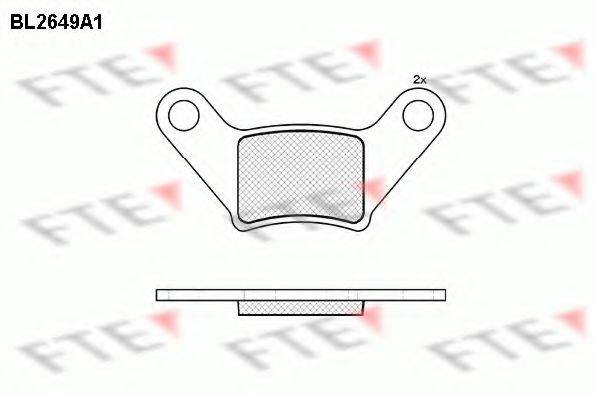 Комплект тормозных колодок, дисковый тормоз BL2649A1 FTE