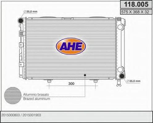 Радиатор, охлаждение двигателя 118.005 AHE