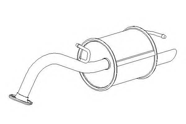 Глушитель выхлопных газов конечный