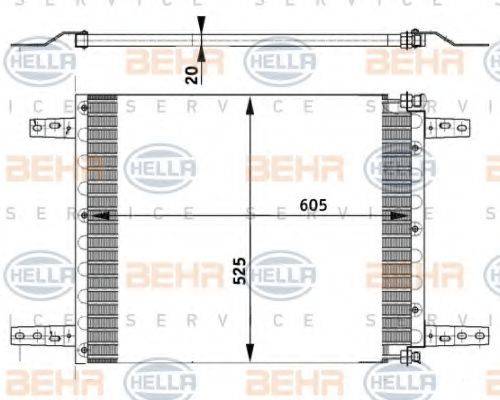 Конденсатор, кондиционер 8FC 351 302-031 HELLA