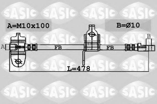 Тормозной шланг 6606240 SASIC