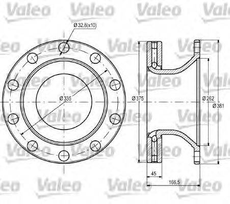 Тормозной диск 187095 VALEO