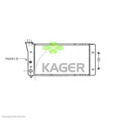 Радиатор, охлаждение двигателя 31-1206 KAGER