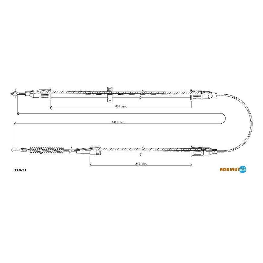 Тросик стояночного тормоза Adriauto