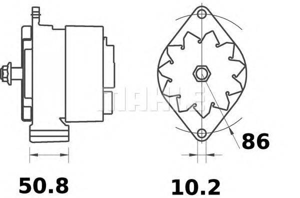 Генератор MG 279 MAHLE ORIGINAL