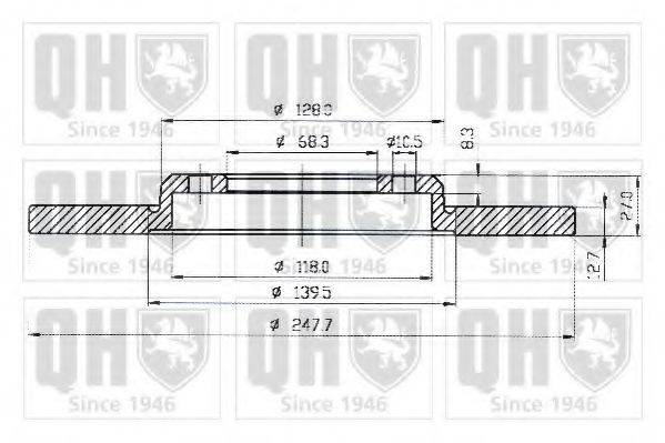 Тормозной диск BDC1019 QUINTON HAZELL