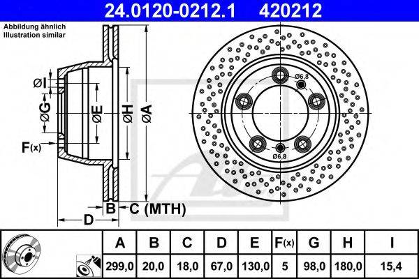 Тормозной диск 24.0120-0212.1 ATE