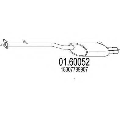 Глушитель выхлопных газов конечный 01.60052 MTS