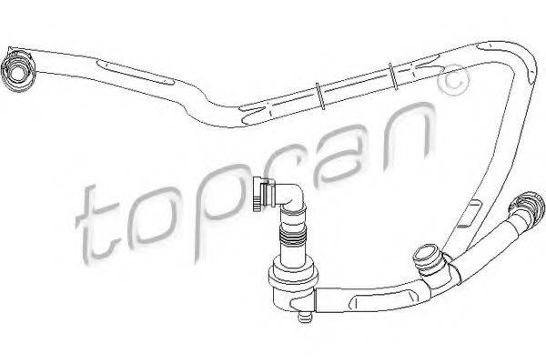 Шланг, воздухоотвод крышки головки цилиндра 111 303 TOPRAN