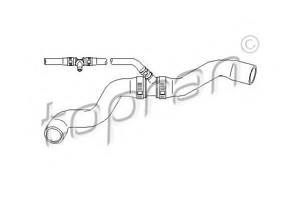 Шланг радиатора 111 804 TOPRAN