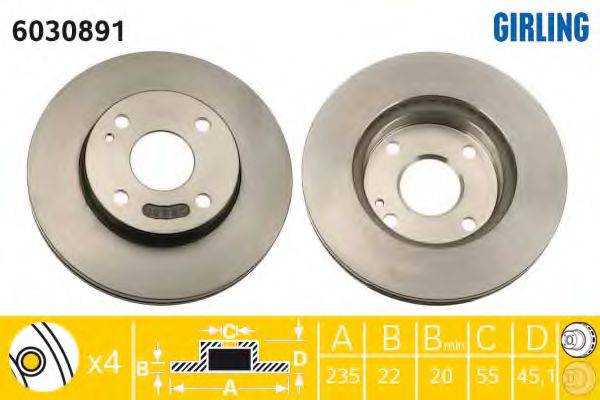 Тормозной диск 6030891 GIRLING