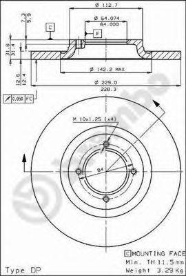 Тормозной диск BS 7303 BRECO