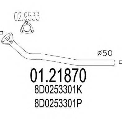 Труба выхлопного газа 01.21870 MTS
