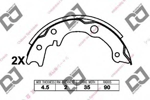 Комлект тормозных накладок BS1355 DJ PARTS