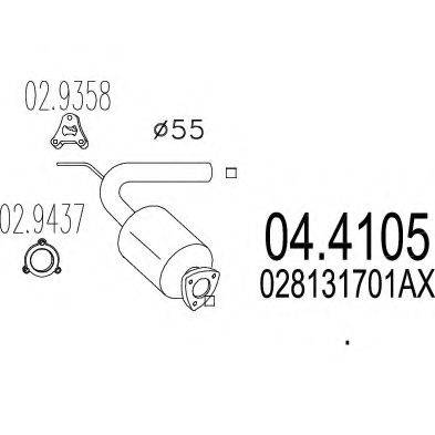 Катализатор 04.4105 MTS