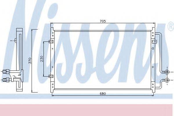 Конденсатор, кондиционер 94939 NISSENS