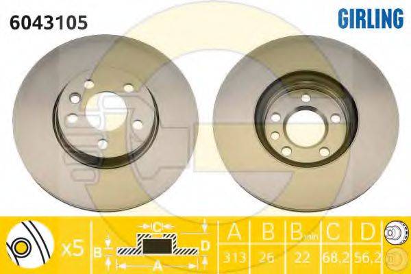 Тормозной диск 6043105 GIRLING