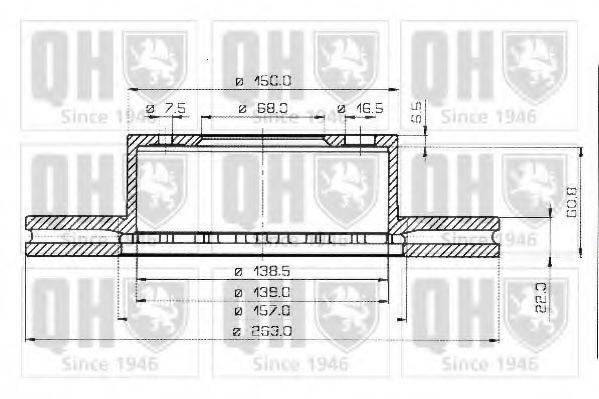 Тормозной диск BDC3457 QUINTON HAZELL