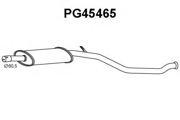 Средний глушитель выхлопных газов PG45465 VENEPORTE