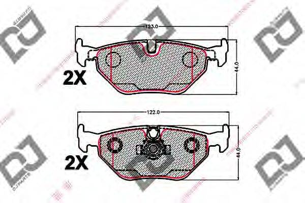 Комплект тормозных колодок BP1514 DJ PARTS