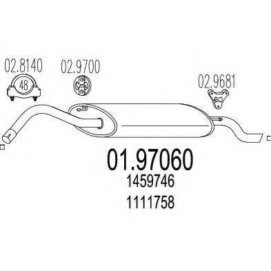 Глушитель выхлопных газов конечный 01.97060 MTS